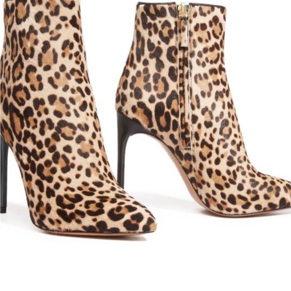 Alice + Olivia Celyn Leopard Ankle Booties